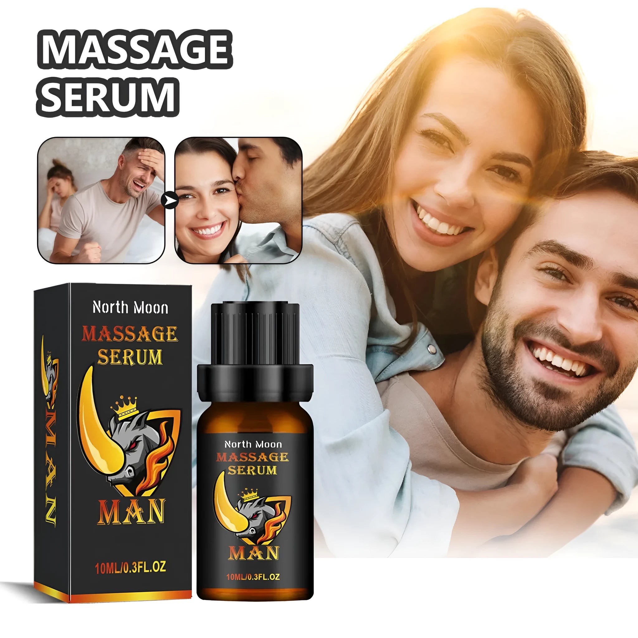 10ml men's body care essential oil bottle for endurance vitality massage with mineral oil base