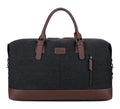 Canvas travel bag 56-75L large men's gym holdall 53x35x25cm with zip pockets and single strap in light grey, blue, black, brown or army green.