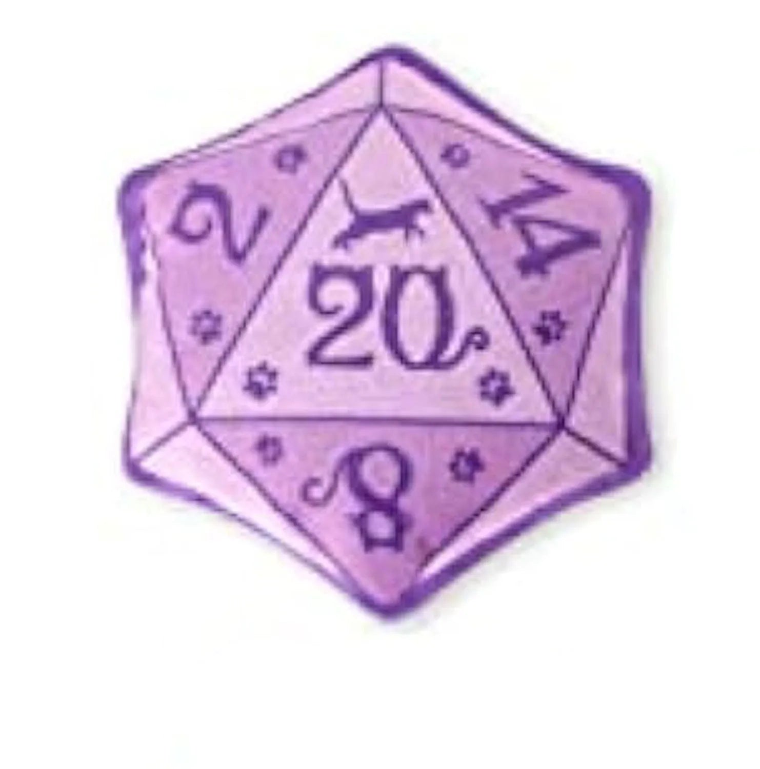 Blue dice-shaped plush cat toy with white pips, filled with organic catnip.