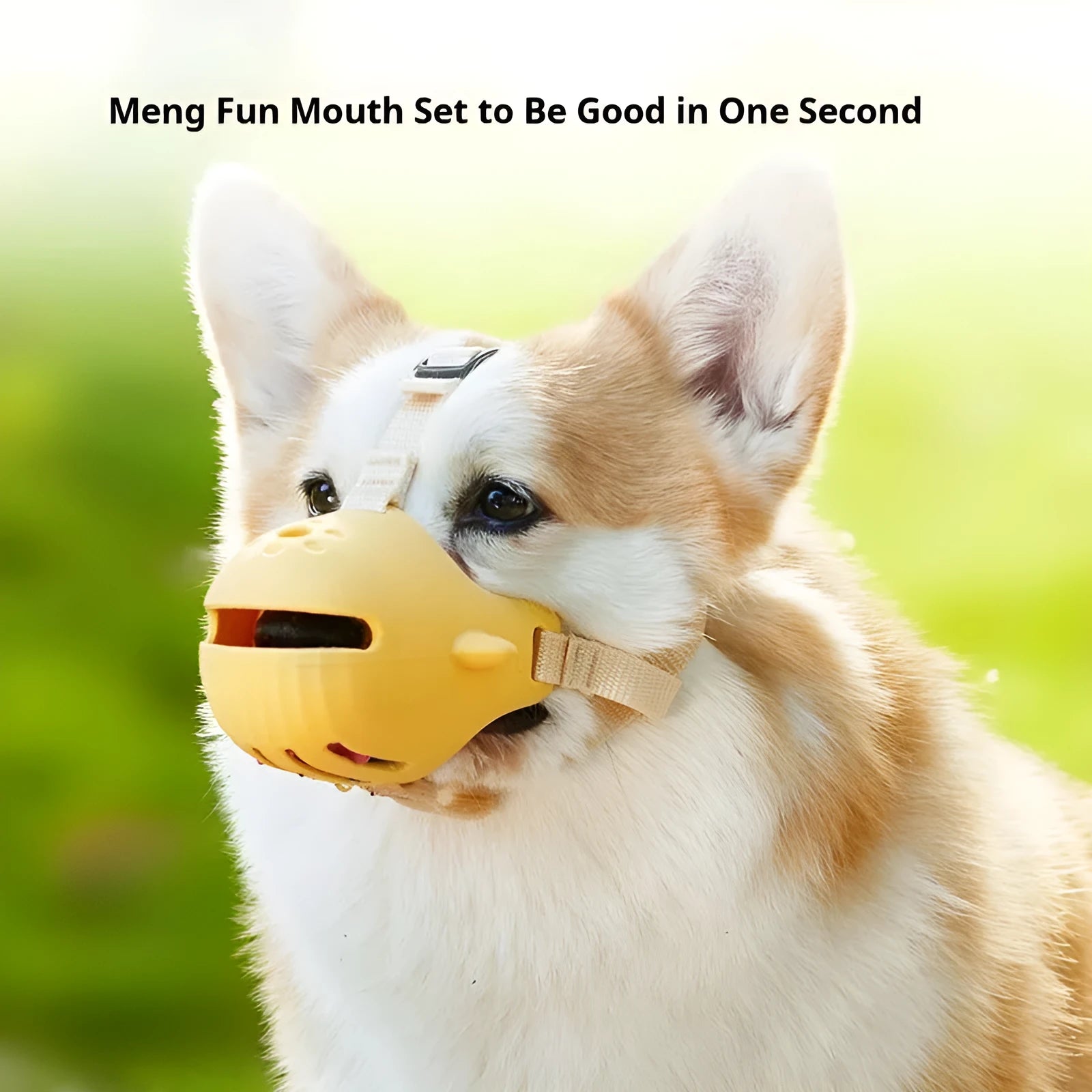 Portable dog muzzle breathable neoprene anti-biting adjustable for small medium dogs blue green yellow sizes L M XL XXL