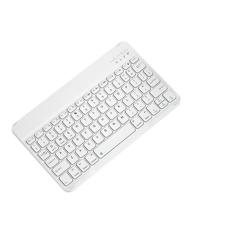 Bluetooth keyboard for tablets in elegant white colour with optional rechargeable mouse