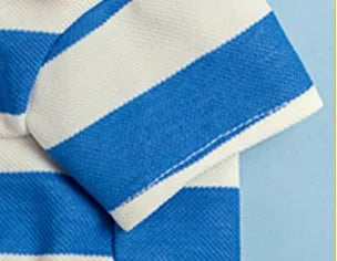 Striped dog polo shirt with beaded lapel and elastic fit, polyester pet vest in pink, green, red, or blue stripes