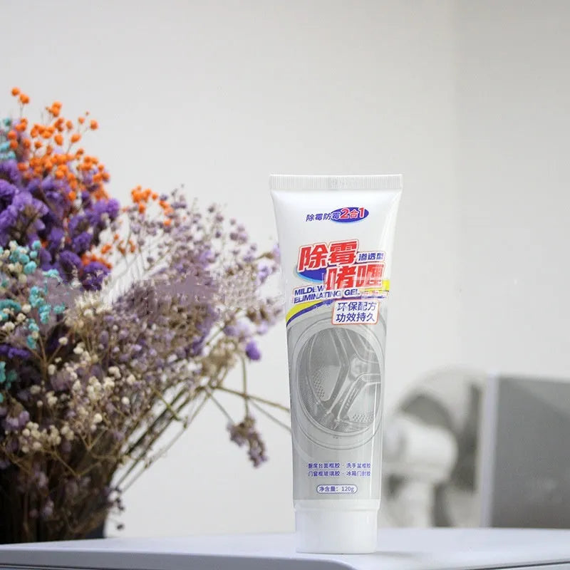 Mildew inhibitor gel cleaner for refrigerator and washing machine rubber gaskets, 120g container