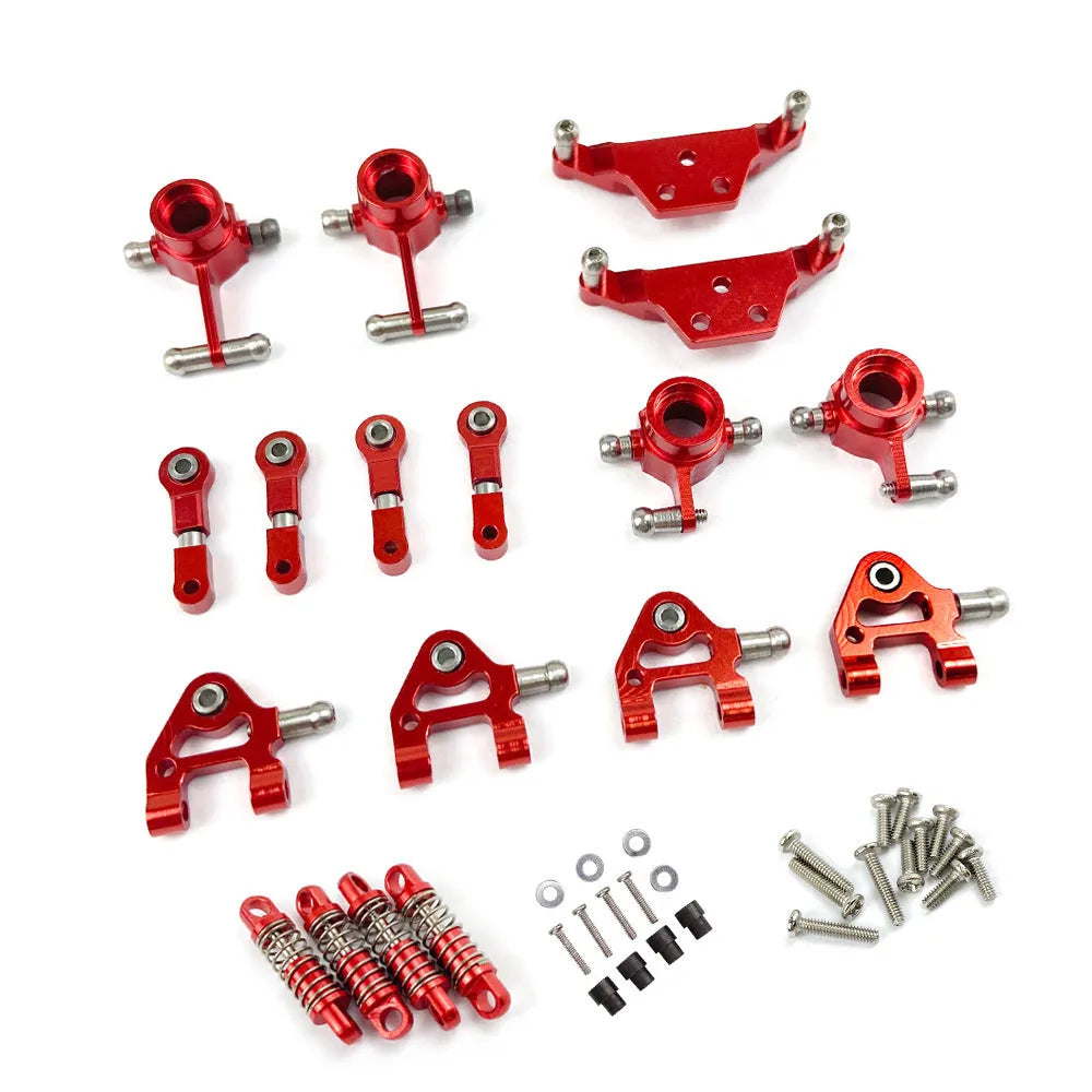 K989 metal shock absorber set with drive shaft in red or blue for 1:28 scale RC car
