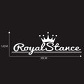 Reflective crown design car stickers in PET vinyl material measuring 30cm by 12cm
