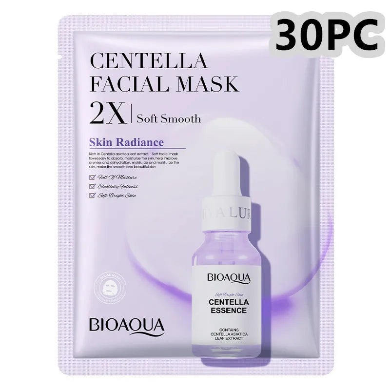 Collagen face mask sheet with hyaluronic acid gel formula in 30g pack