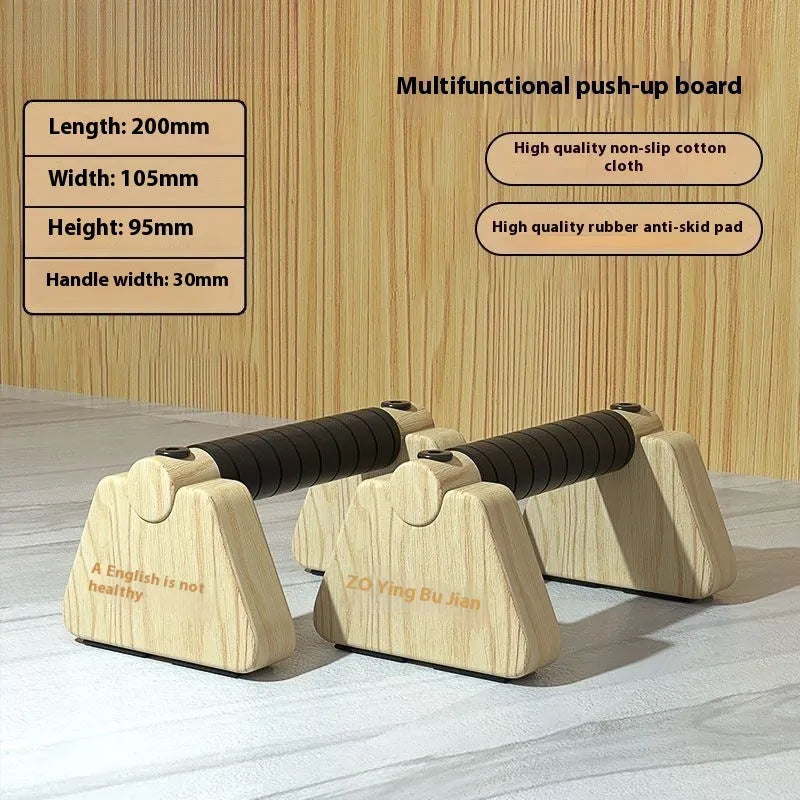 Wooden push-up stand in Nordic beech finish, 20cm height option, with compact 95x200x105mm dimensions