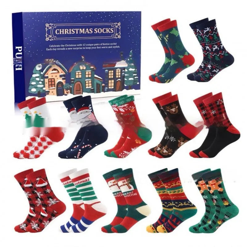 A Christmas socks resin blind box containing a miniature decorative stocking figure for holiday displays.