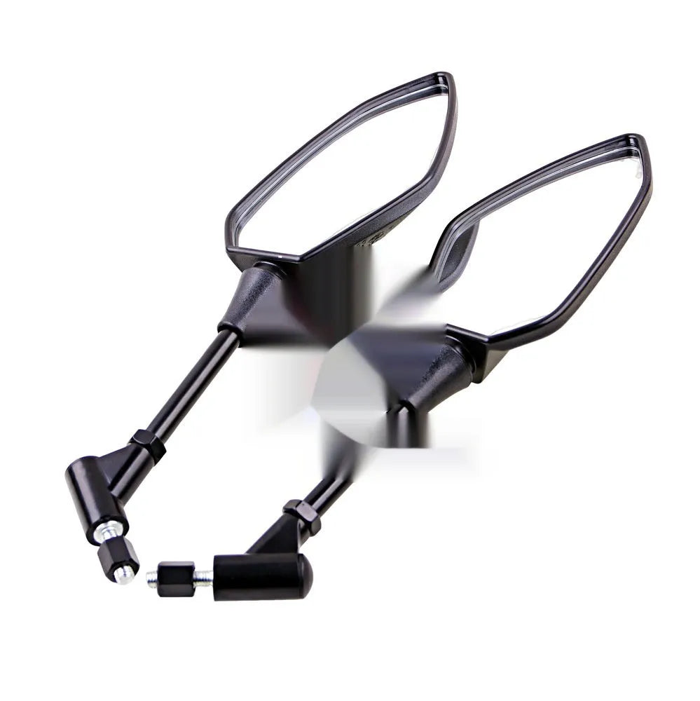 Cross-border four-wheel ATV rearview mirror in black with chrome mirror surface, universal fit