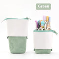 Korean style drop-down telescopic stationery case in corduroy PU material