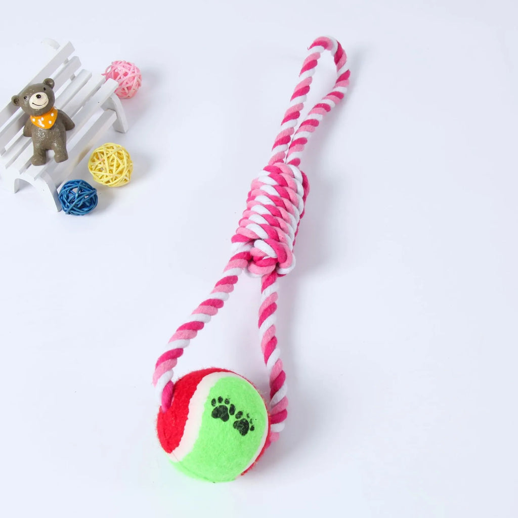 38cm red white and blue white cotton string dog rope toy for medium large breeds