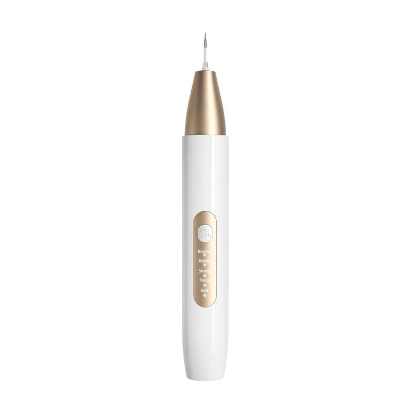 Gold ultrasonic tooth cleaner for removing tartar and stains with high-frequency vibration technology