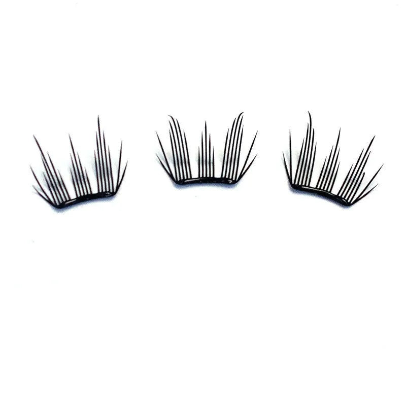 Milin Sweet Cloth glue-free split false eyelashes, 12mm artificial fibre, six rows, one set