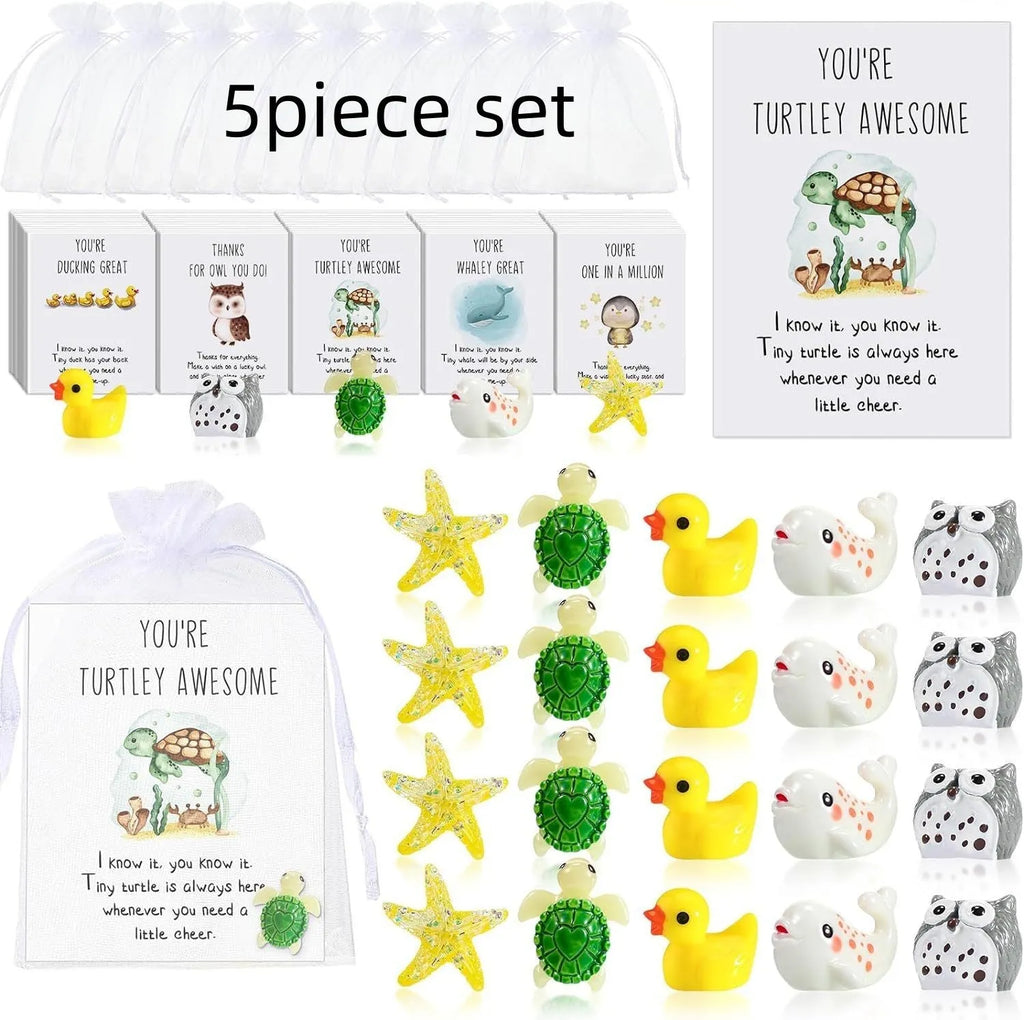 Set of pun-themed inspirational memo cards made from durable resin material in pocket-sized format