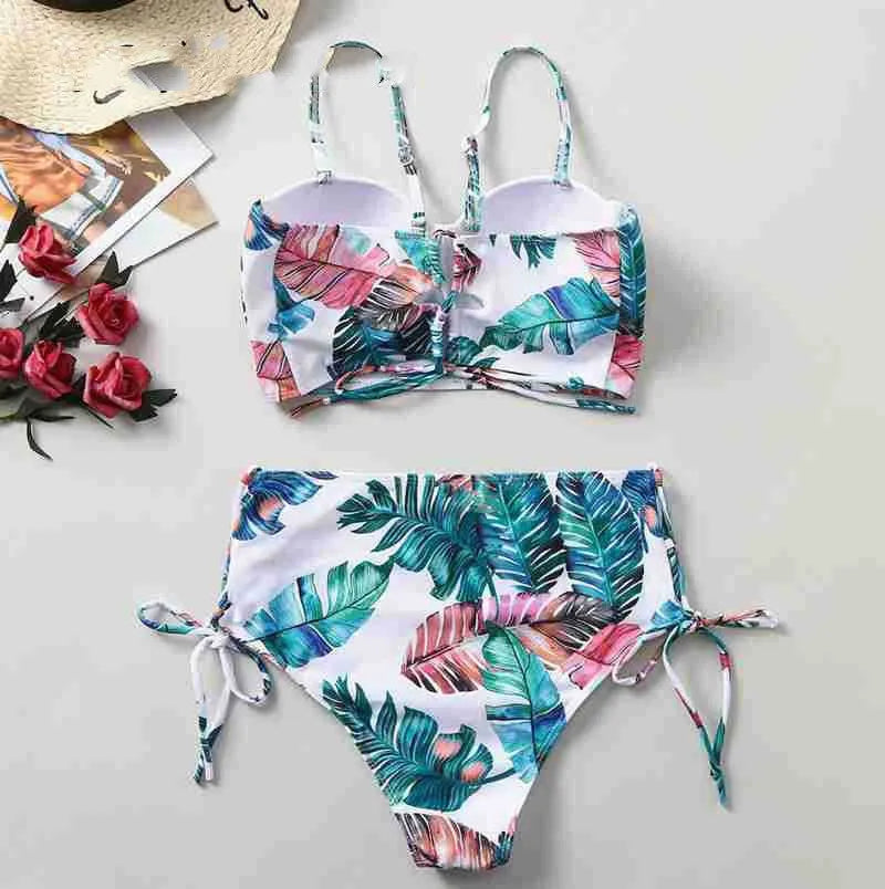 Women's white push-up bikini set with ultra-thin mould cup, strapless design, available in sizes S, M, L, XL