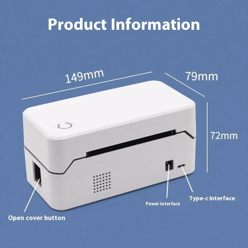 TDL401H Bluetooth thermal express printer with compact 149mm design for surface mounting