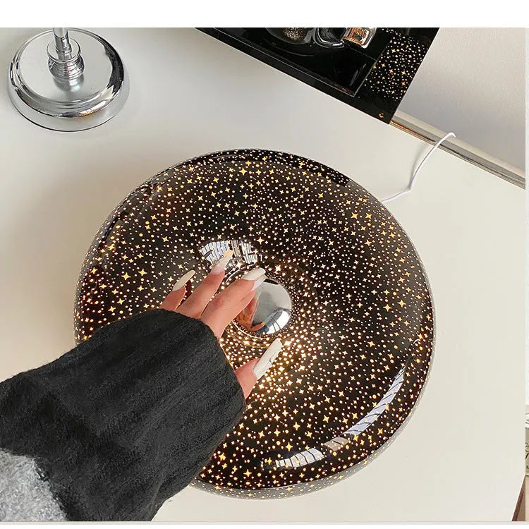 Creative Home starry sky small night lamp with planet shape in orange colour