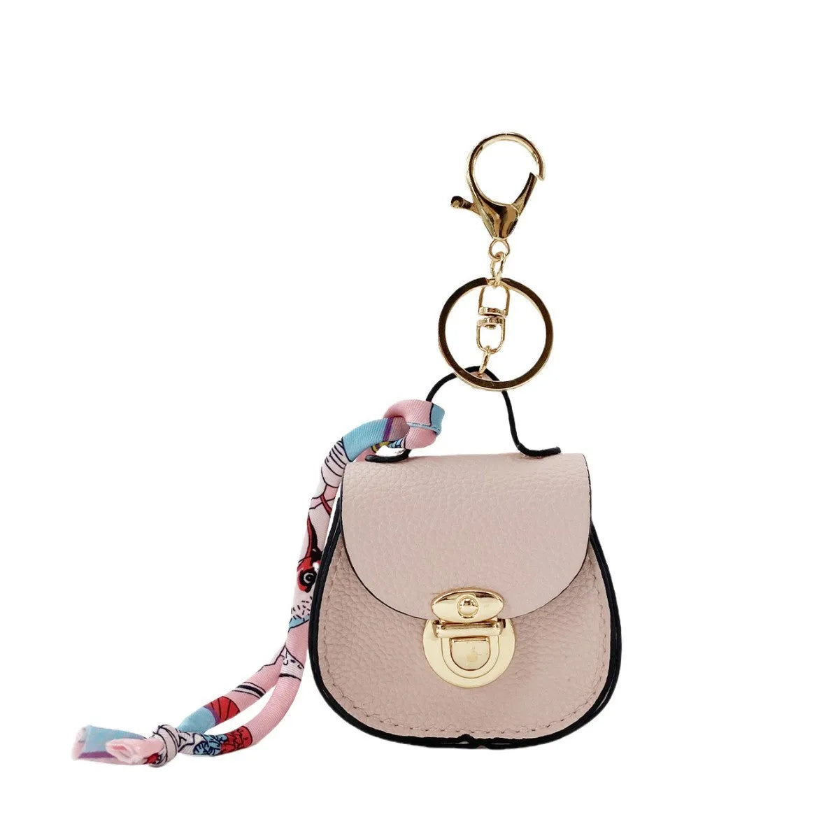 Small PVC coin purse pendant keychain in solid colour ultra-light storable design