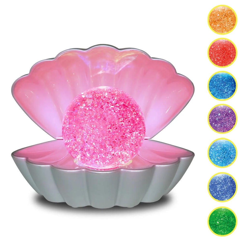Shell-shaped decorative night lamp with neon lighting in cloud mist colour variant