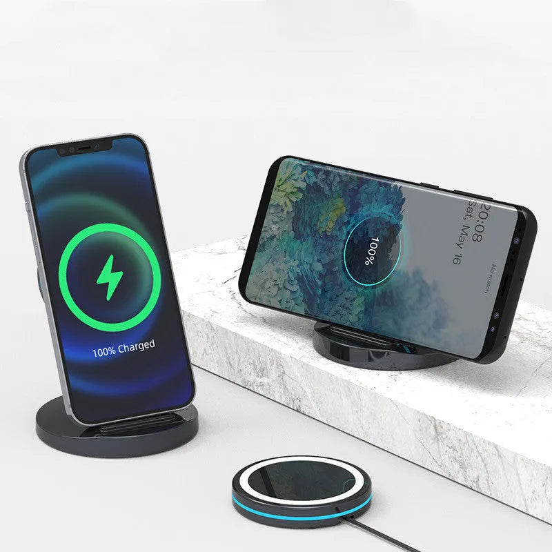 Folding magnetic wireless charging stand for iPhone 12 with MagSafe compatibility