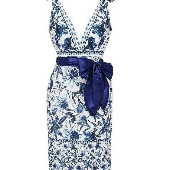 Women's one-piece swimsuit with optional printed skirt, sleeveless polyester, sizes S to XL