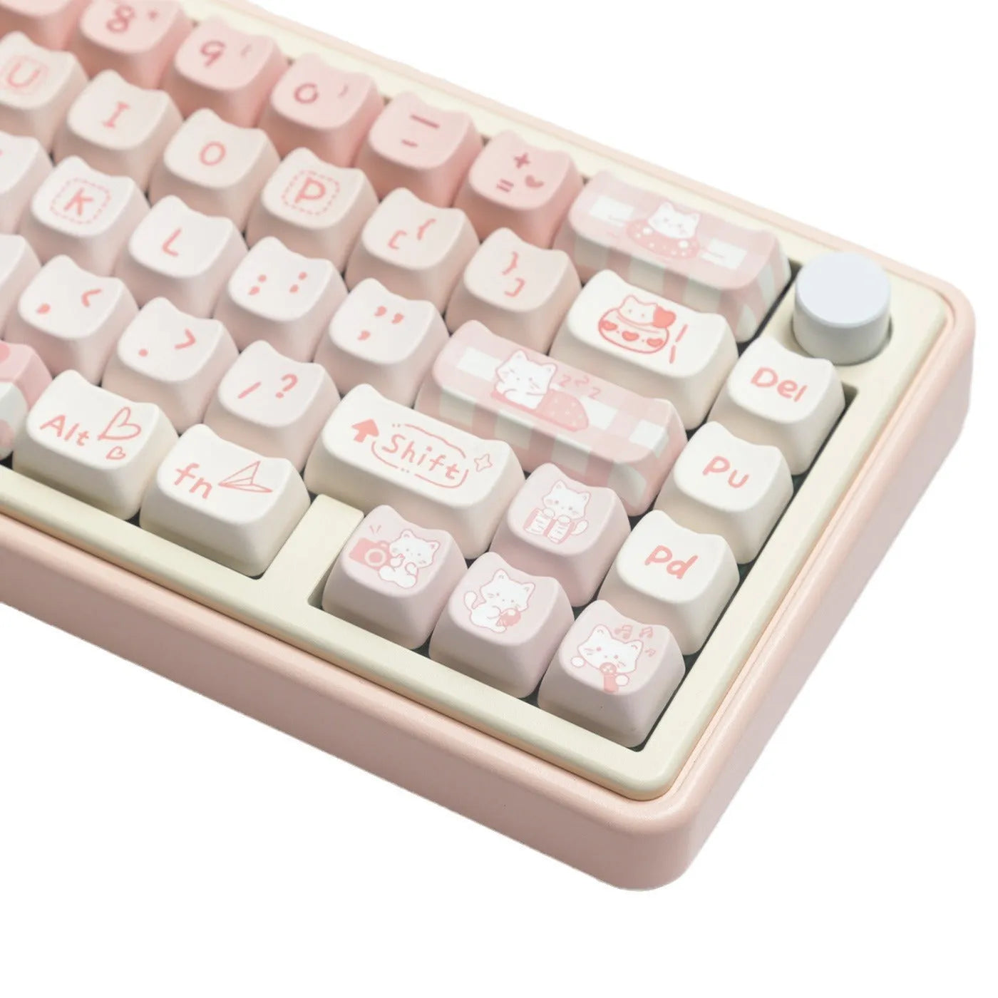 Full set of mechanical keyboard PBT sublimation key caps showing alphanumeric and modifier keys