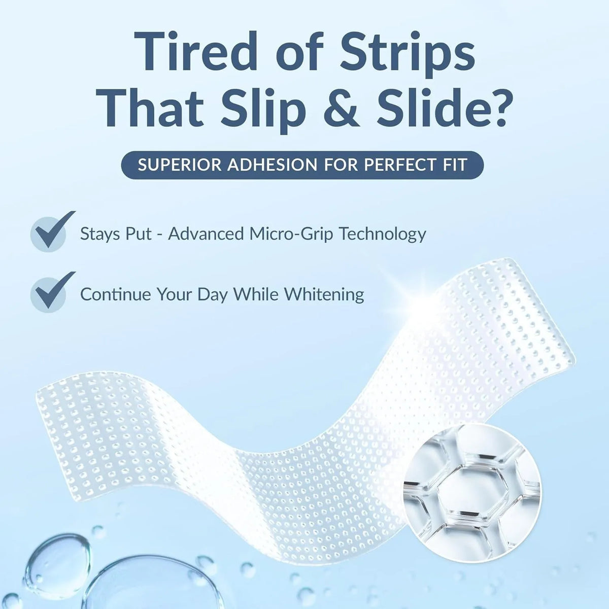 Teeth whitening strips flexible film for home use with 21 pairs