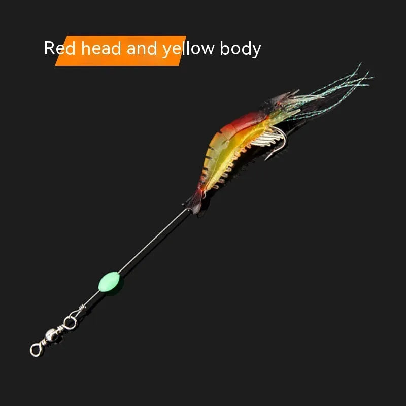 Pack of six assorted soft plastic fishing lures with pre-attached metal hooks.