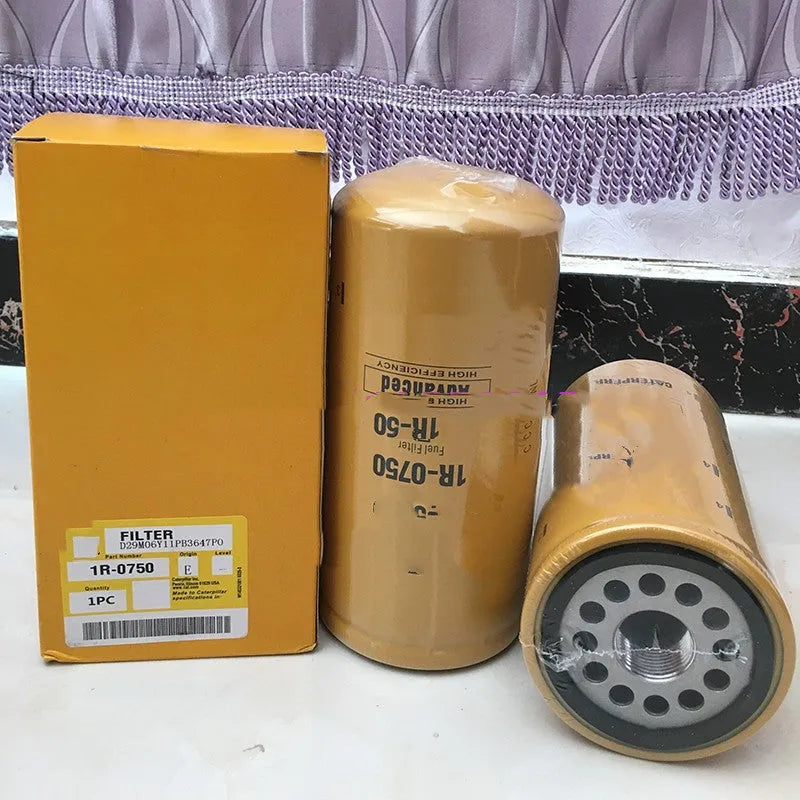 1R-0750 fuel filter element with filter paper construction for oil impurity removal