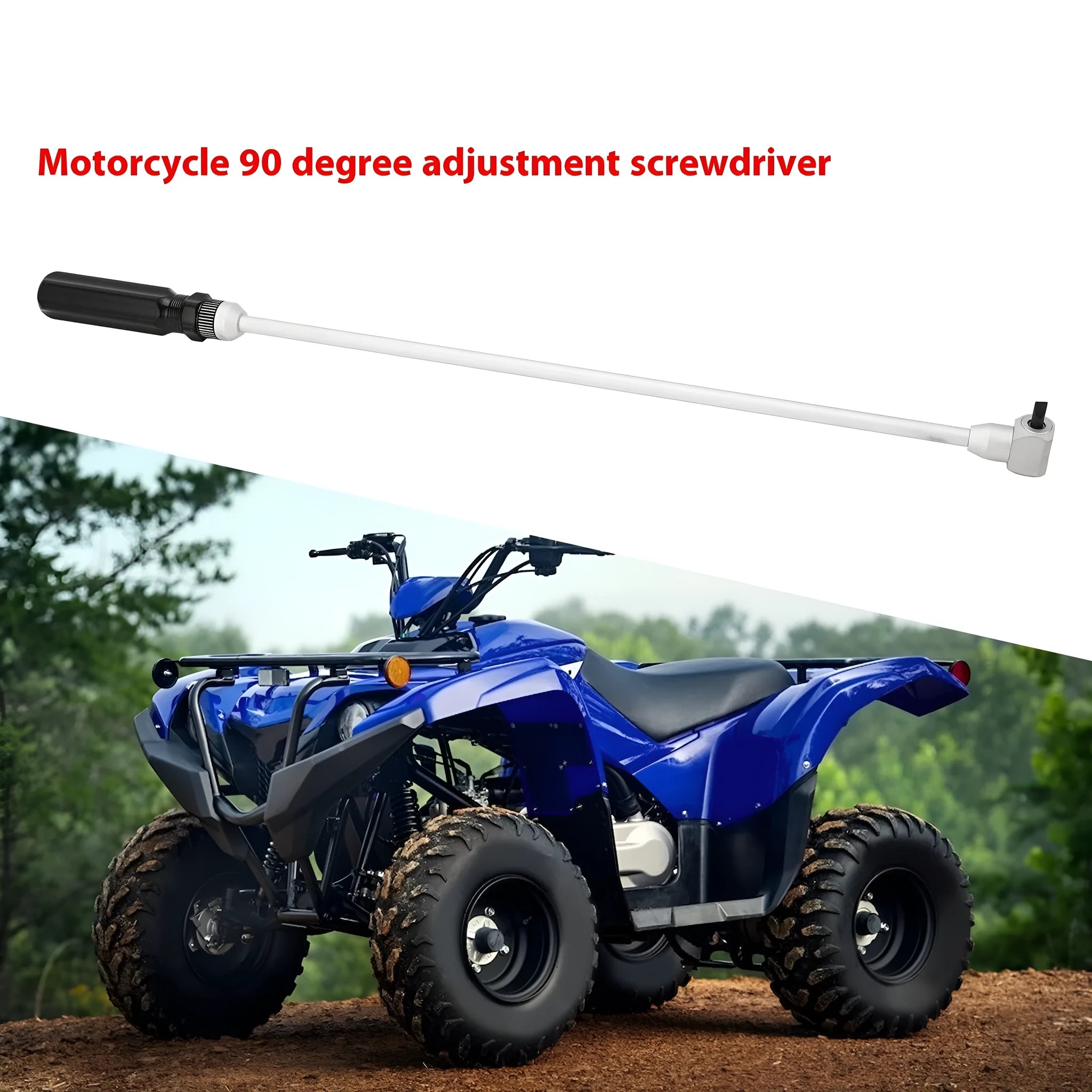 Guide screw adjustment screwdriver with ABS handle and iron shaft for motorcycle ATV UTV snowmobile carburettor synchronisation