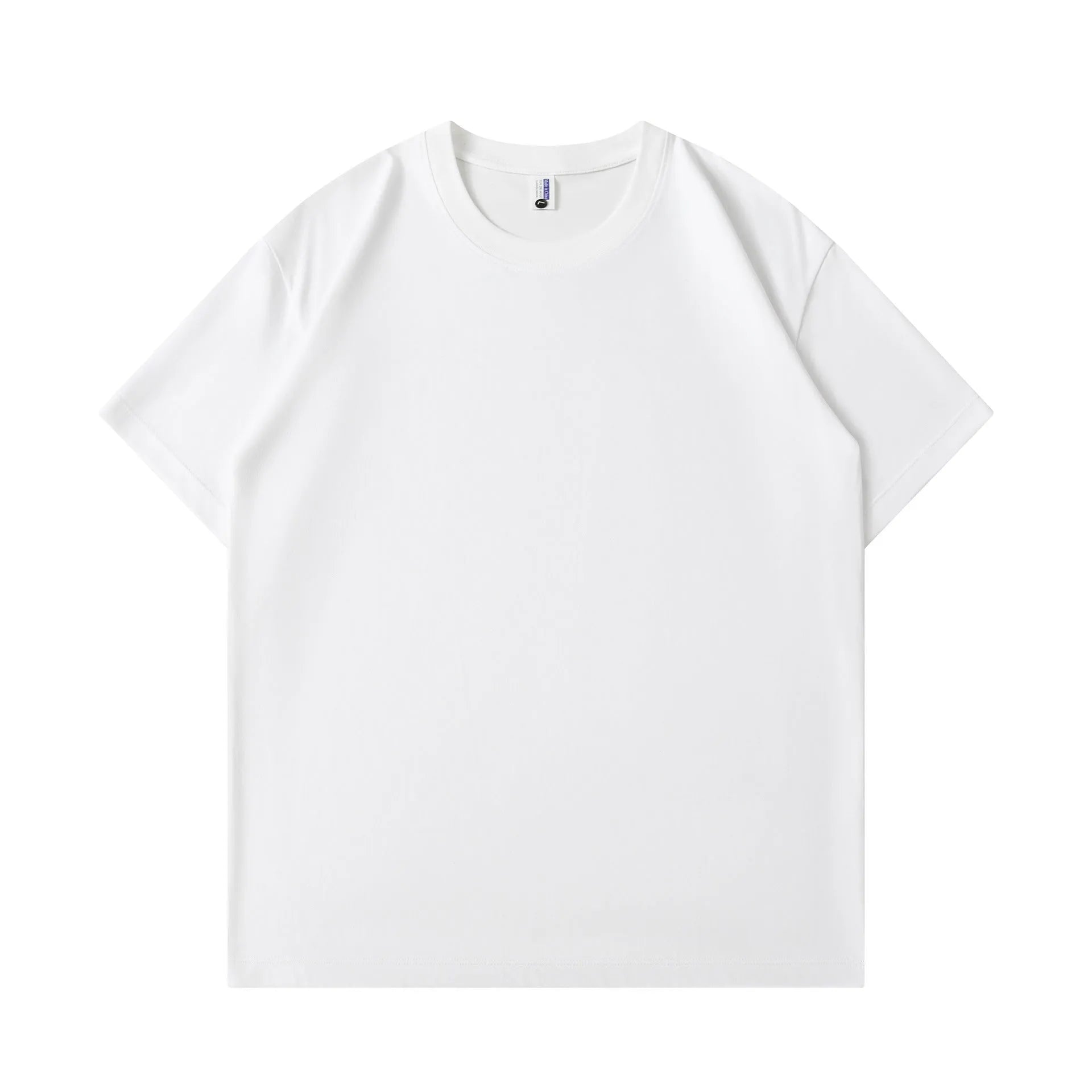 Cotton solid colour loose fit short sleeve T-shirt for men and women