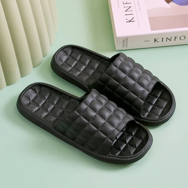 Unisex EVA waterproof non-slip flip-flop home slippers for bathroom use, available in six colours