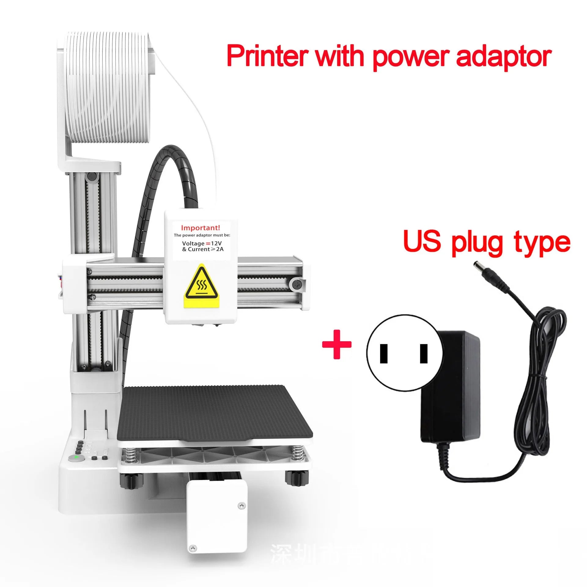White EasyThreed K10 3D printer for entry-level TPU and PLA filament printing.