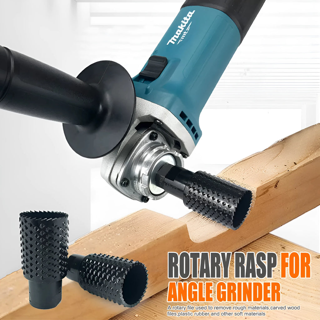 Angle grinder grinding head with spherical shape and M10 M14 thread adapters for woodworking