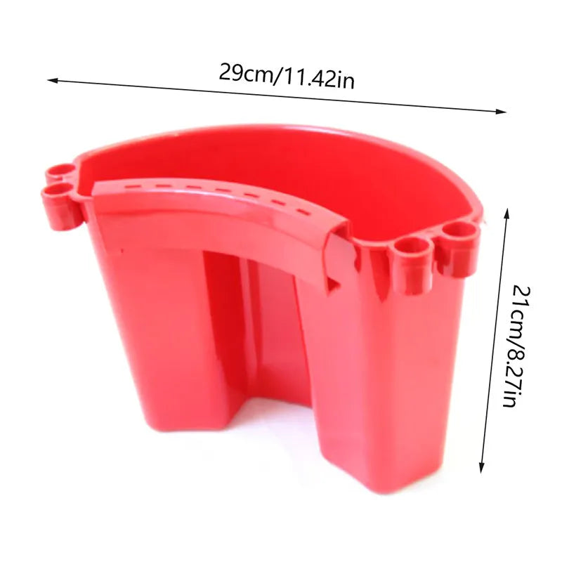 PP plastic car washing bucket available in black, red, blue, or pink colours for vehicle cleaning