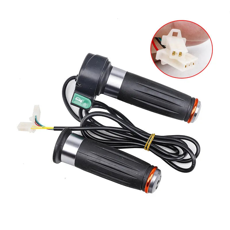 Electric go-kart refuelling throttle handle with three-speed rotation and optional horn speaker in various colour options