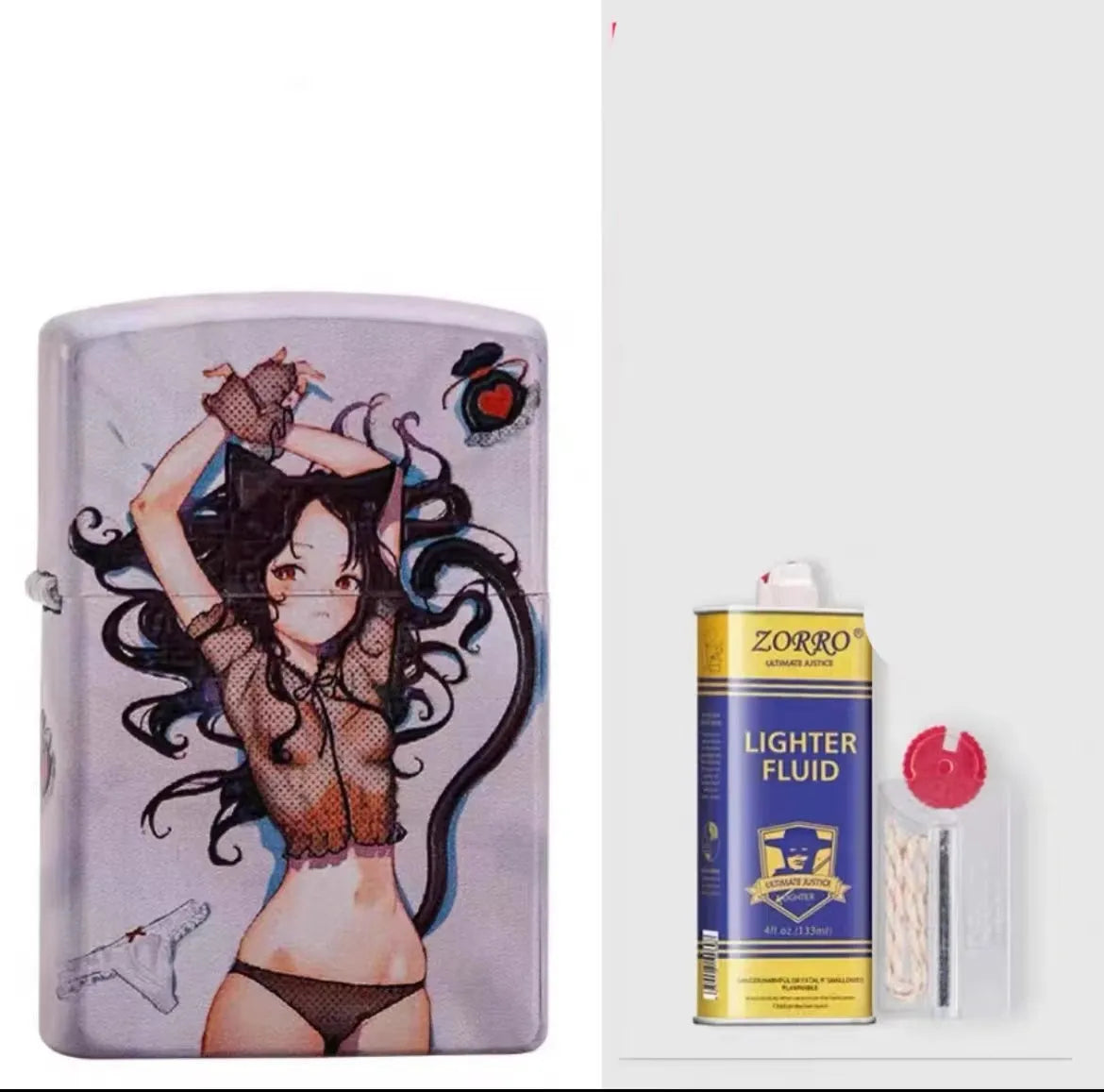 Windproof kerosene lighter with pure copper case and grinding wheel ignition mechanism