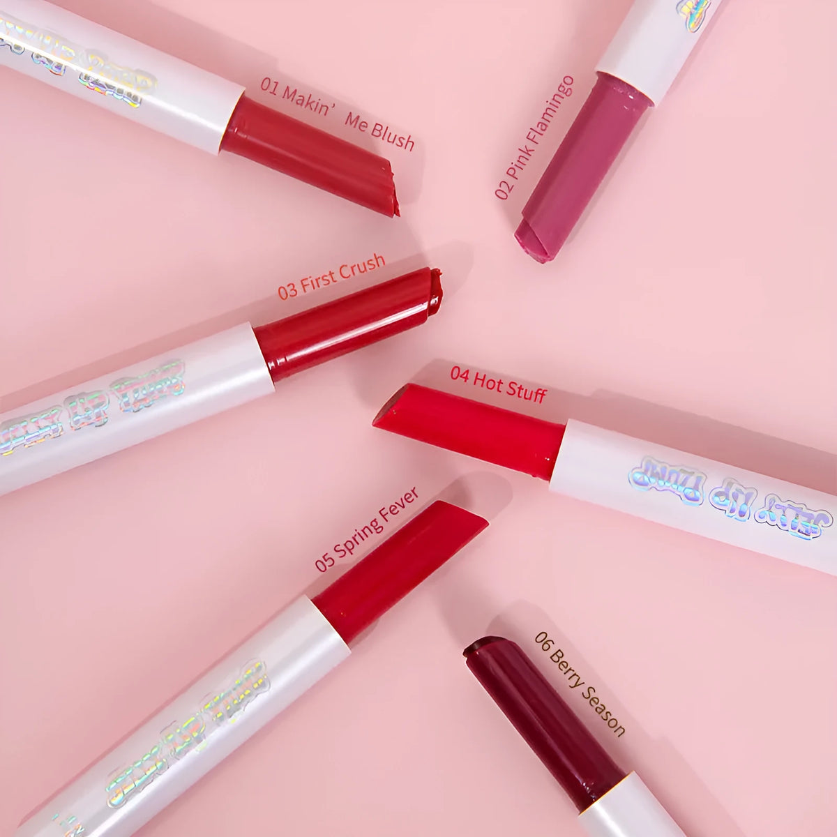 6 Colour Press Water Light Solid Lip Lacquer Lasting Moisturising Lipstick Universal Skin Type 01 Makin'Me Blush 02 Pink Flamingo 03 First Crush 04 Hot Stuff 05 Spring Fever 06 Berry Season