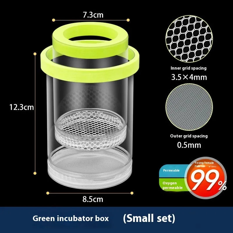 Fish tank incubator breeding box acrylic isolation box floating incubation barrel in large blue