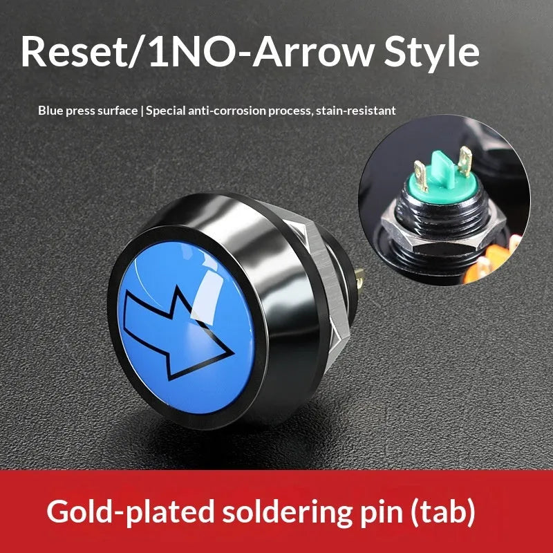 12mm red wave spherical handle self-resetting electronic remote control switch button