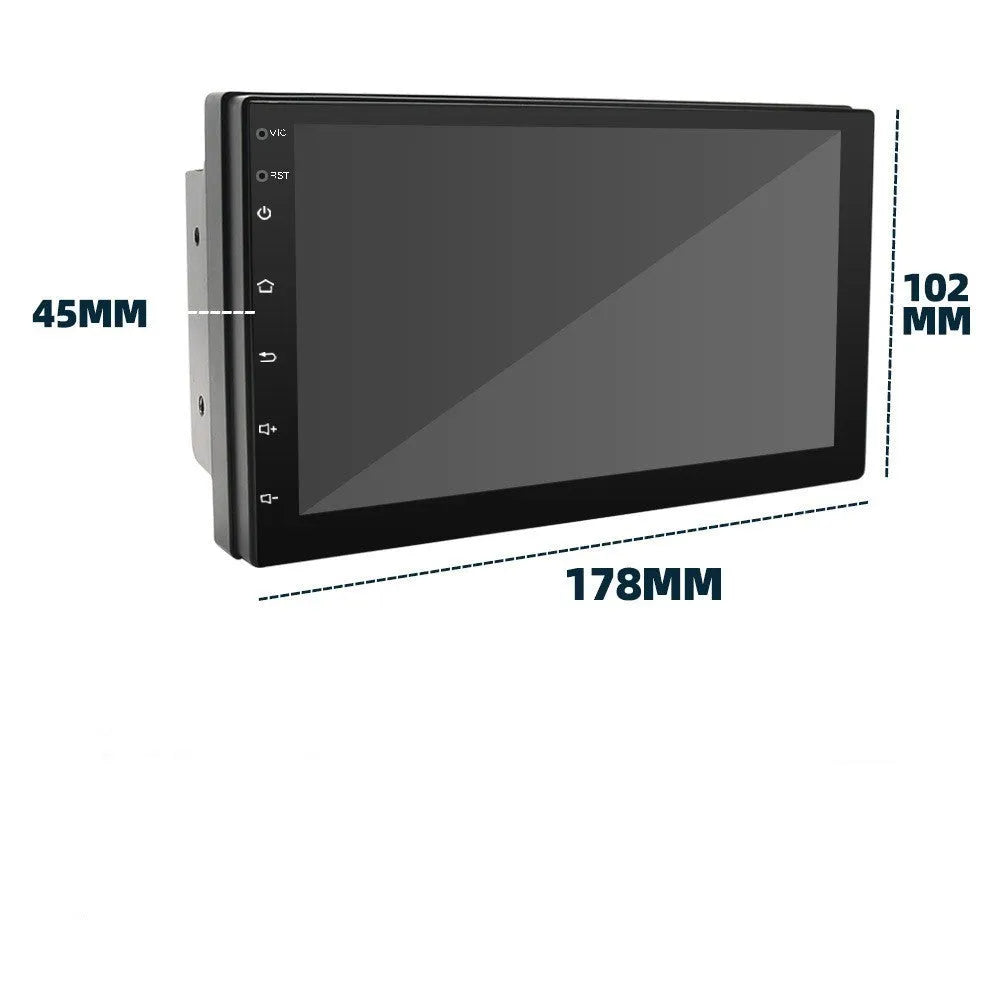 Black universal 7-inch Carplay Android Auto MP5 navigation radio for manual transmission vehicles