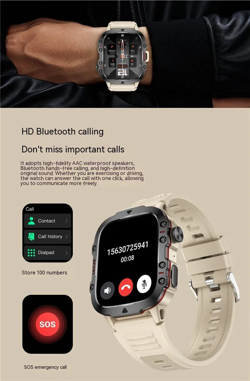 QX11 Smart Watch in black with zinc alloy case and touch screen displaying heart rate and step count.
