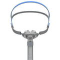 CPAP nasal pillow mask accessories kit showing silicone nose pad, cushion, and thickened headband.
