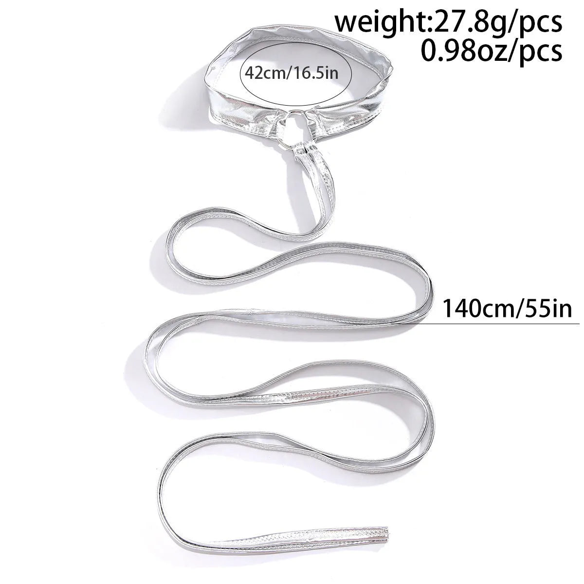 Silver alloy adjustable lace-up thigh chain with geometric design for women