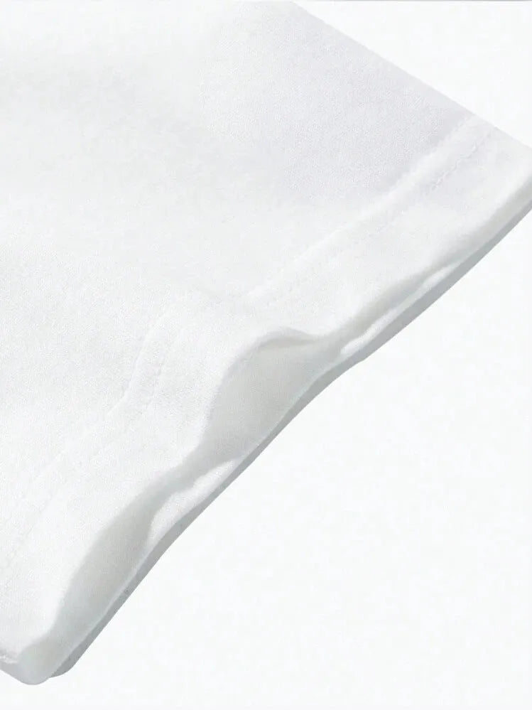 Men's pure cotton Japanese retro style t-shirt in solid colours showing sizing from XS to XXL