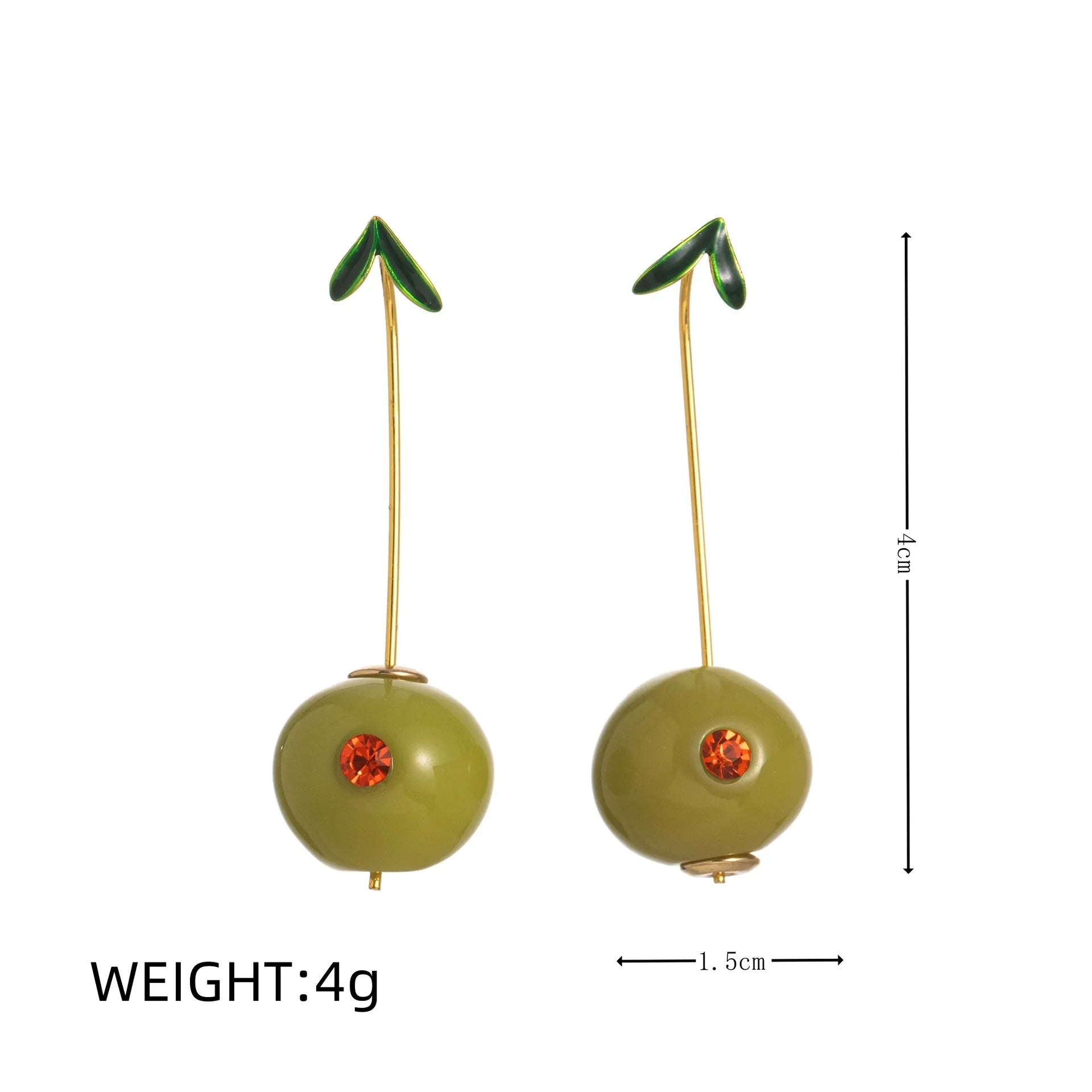 Copper electroplated earrings with detailed carrot, orange, blueberry, chilli, lemon, olive, and peach fruit vegetable designs.