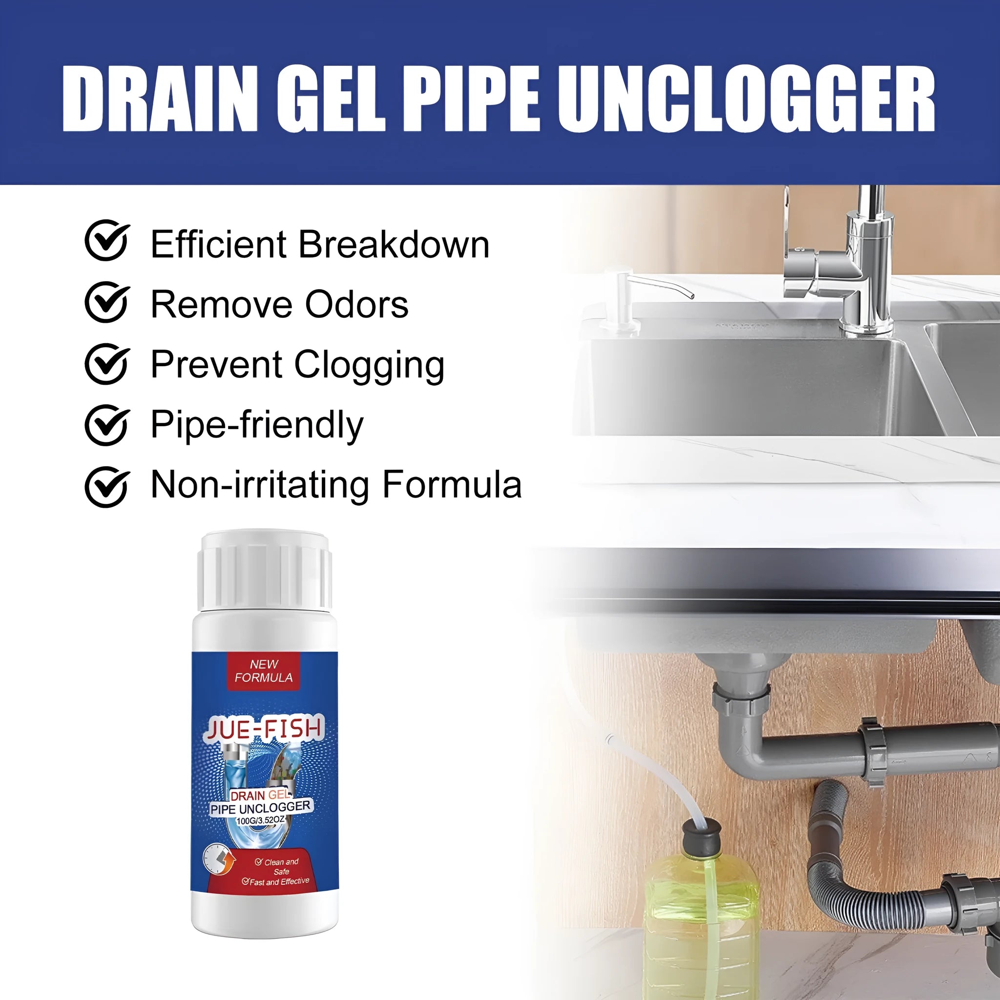 100g pipe dredge agent for sewer and toilet pipe cleaning