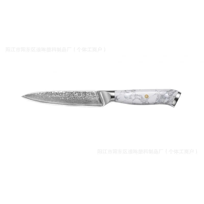 Damascus pattern VG10 steel combined chef knife with 21cm blade and 11cm handle