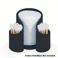 Modern dental floss storage box in plastic with solid colour finish available in pink, white, blue, and black