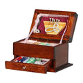 Miniature vintage sewing machine wooden ornament with double-layer birch wood construction